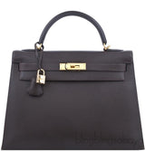 Kelly 32 Dark Brown Epsom GHW