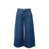 Gucci Blue Denim Wide Leg Trouser.