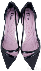 Black Satin Cut-out Pump