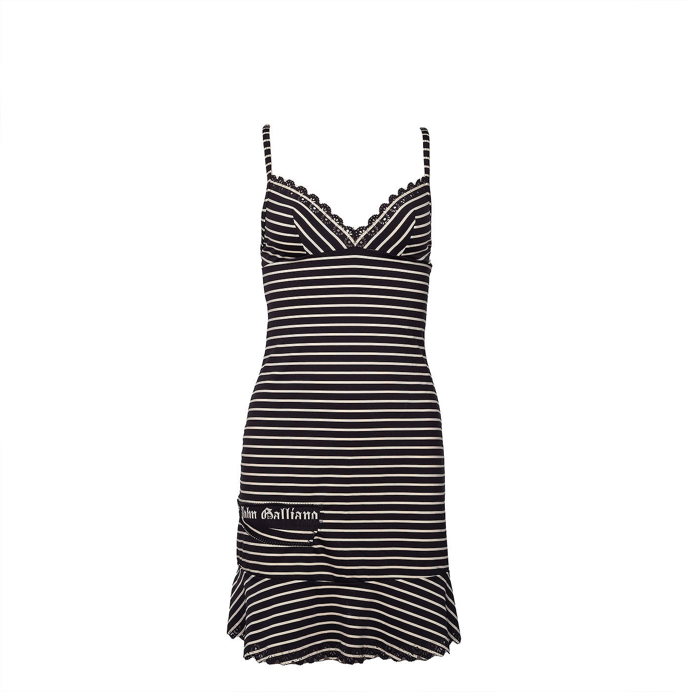 John Galliano Vintage Stripe Mini Dress