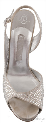Silver Crystal Platform Heels