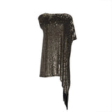 Phillip Lim Gold Sequins Asymmetric Tunic O/S
