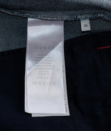 Gucci Blue Denim Wide Leg Trouser.