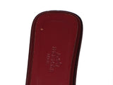 Hermes Rouge H Patent Leather Oran Sandals 36