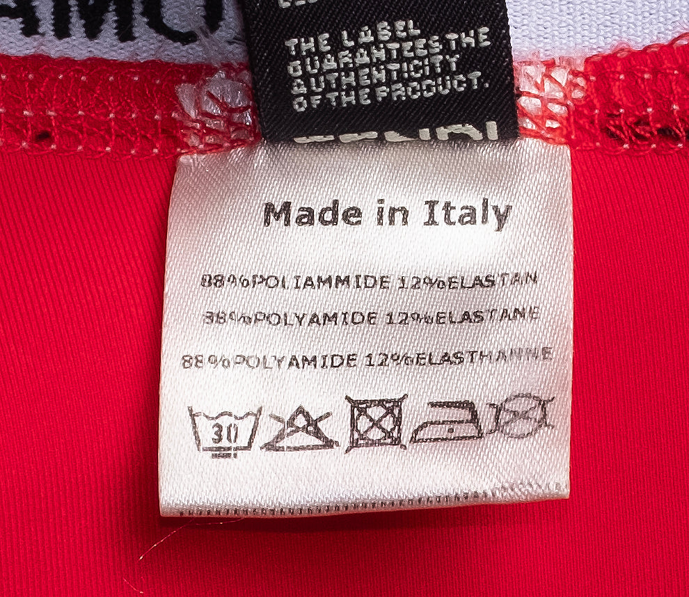 Fendi Red Polyamide Mini Shorts