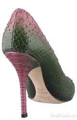 Bi-color Ombre Python Heels