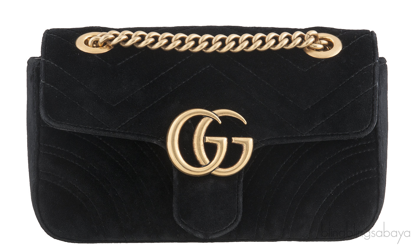 Black Marmont Velvet Mini Bag