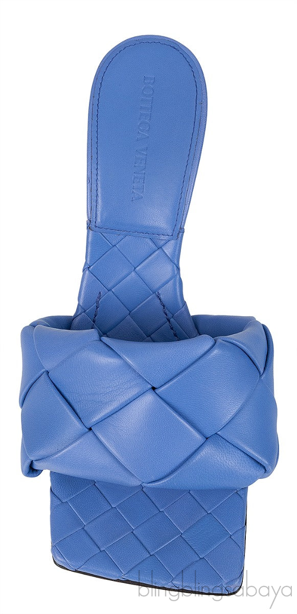 Bottega Veneta Blue Violet Lido Intrecciato Mules
