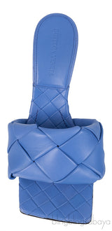 Bottega Veneta Blue Violet Lido Intrecciato Mules