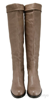 Brown Flat Knee High Boots