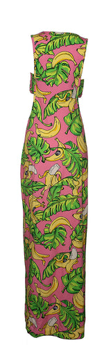Love Moschino Banana Print Maxi Dress S