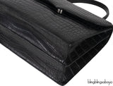 Maxime Black Crocodile Bag