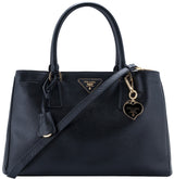 Black Saffiano Lux Leather Tote