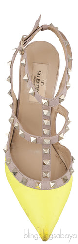 Neon Green Rockstud Pump