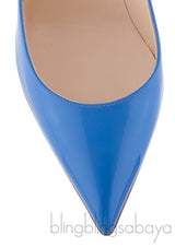 Pigalle Follies 100 Patent Blue heels