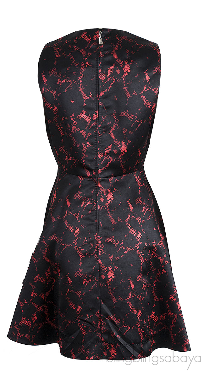 Printed Black Mini Dress