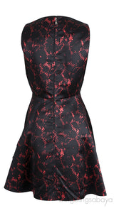 Printed Black Mini Dress