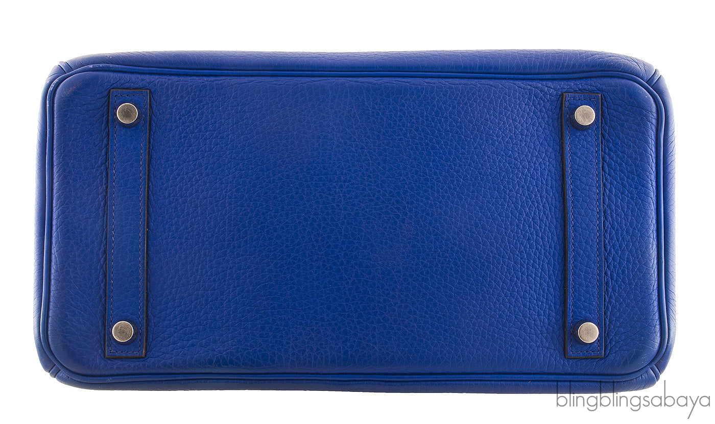 Birkin 30 Blue Electric PHW