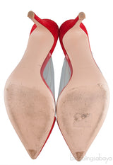 Red Suede & PVC Slide Mule