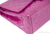 Fuchsia Quilted Maxi Flap Bag