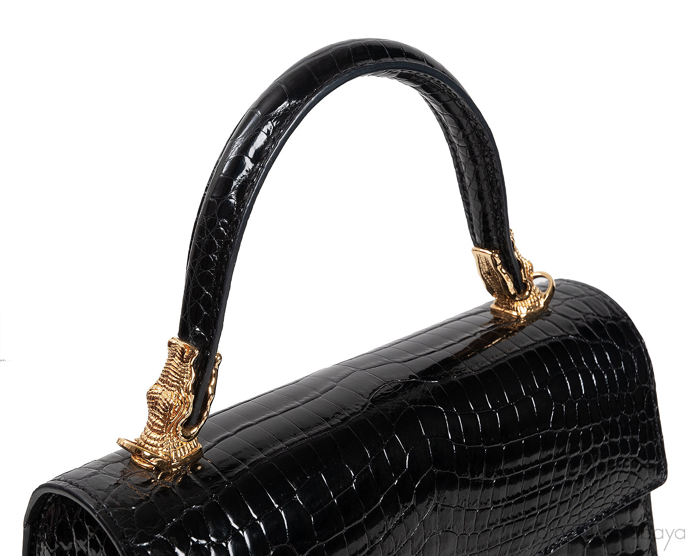 Black Signature Crocodile Bag GHW