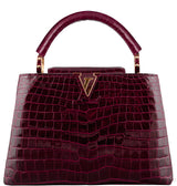 Capucines Crocodile Burgundy BB