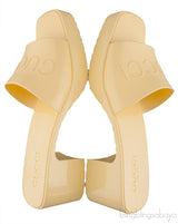 Yellow Rubber Slide Sandals