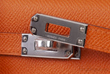 Kelly 25 Orange Epsom Sellier PHW
