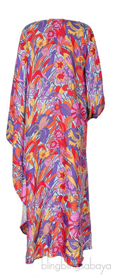 Opera Asymmetric Floral-print Maxi Dress