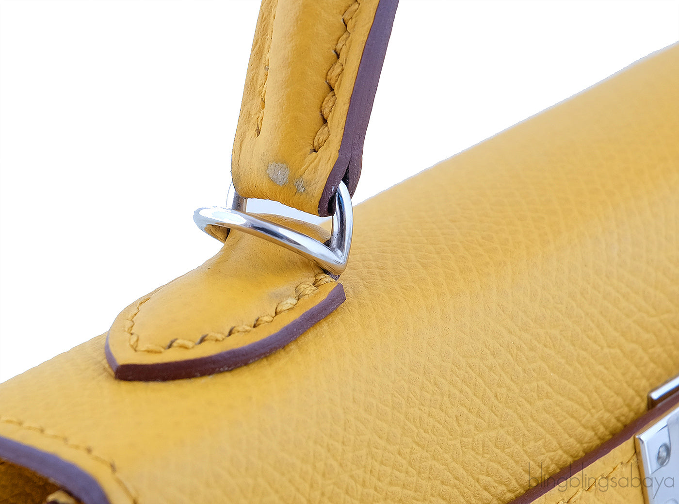 Kelly 20 Mini Sellier Jaune Epsom PHW