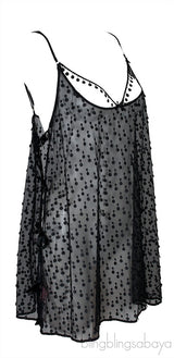Black Mesh Sheer Cami Top