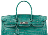 Birkin 35 Malachite Matte Crocodile