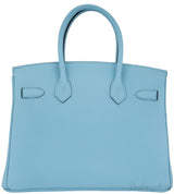 Birkin 30 Bleu Atol Togo PHW