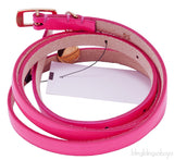 Stella McCartney Fuchsia Patent Faux Leather Belt