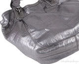 Givenchy Metallic Grey GG Leather Hobo Bag