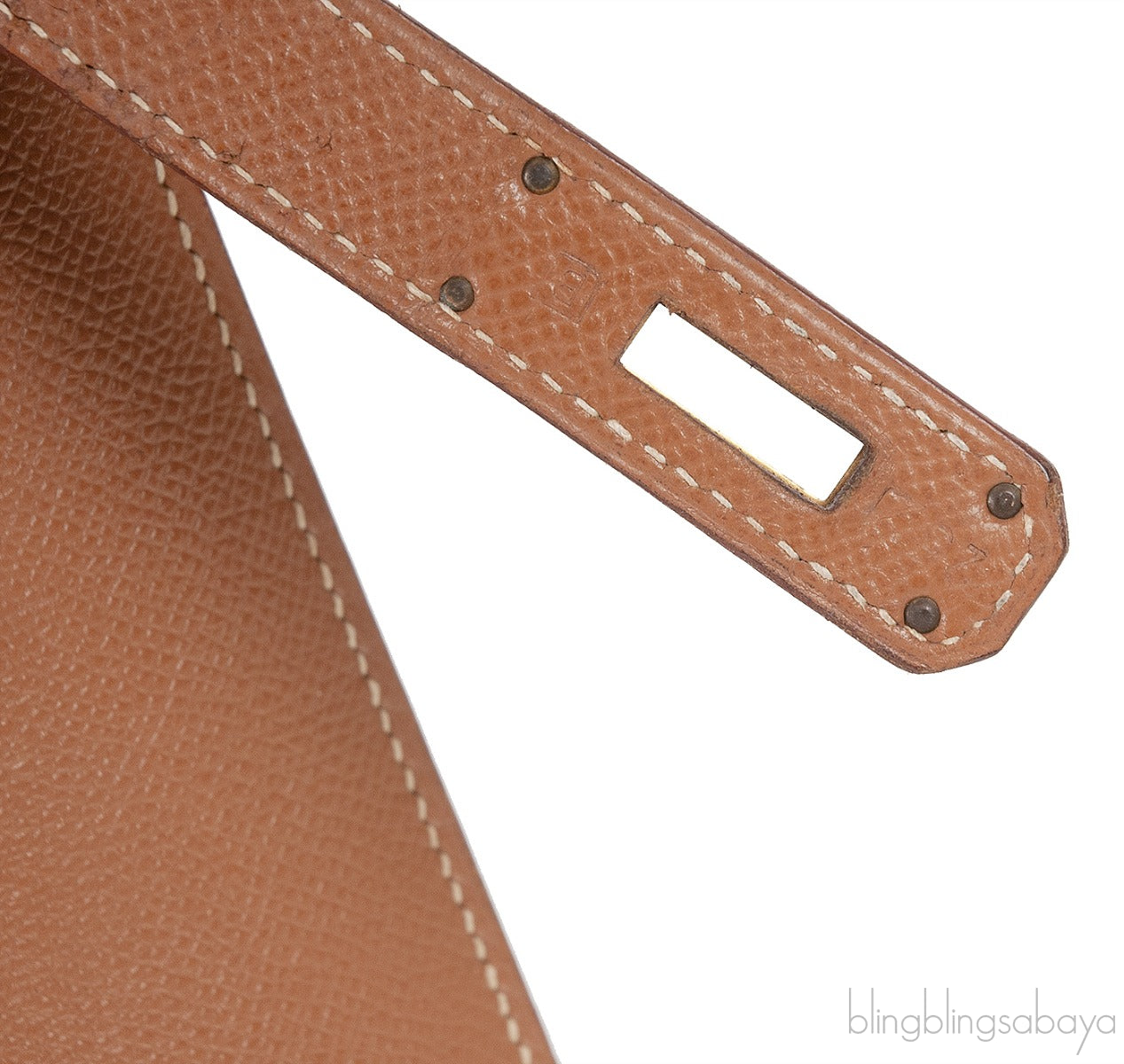 Vintage Kelly 35 Gold Courchevel Sellier GHW
