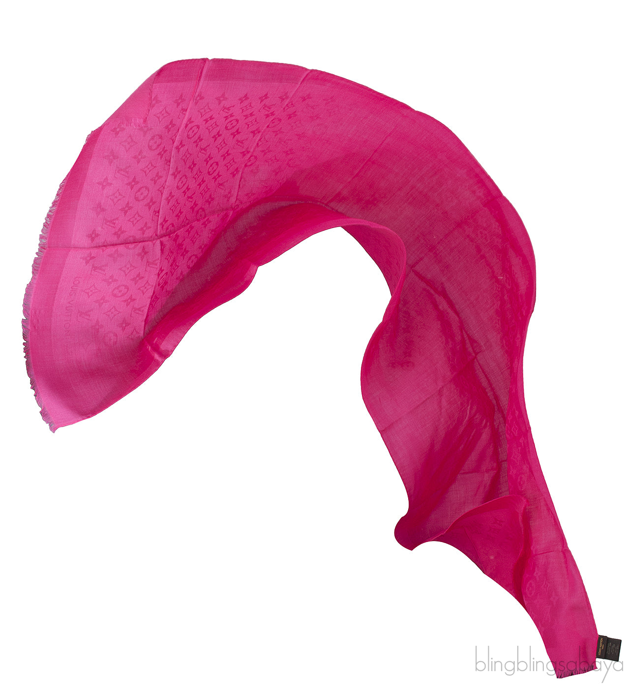 Monogram Fuchsia Pink Stole