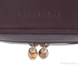 Plum Vanity Leather Bag