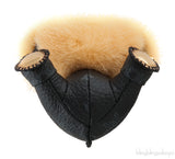 MCM Black Printed Rabbit Heart Fur Charm