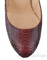 Ombre Red Python Heels