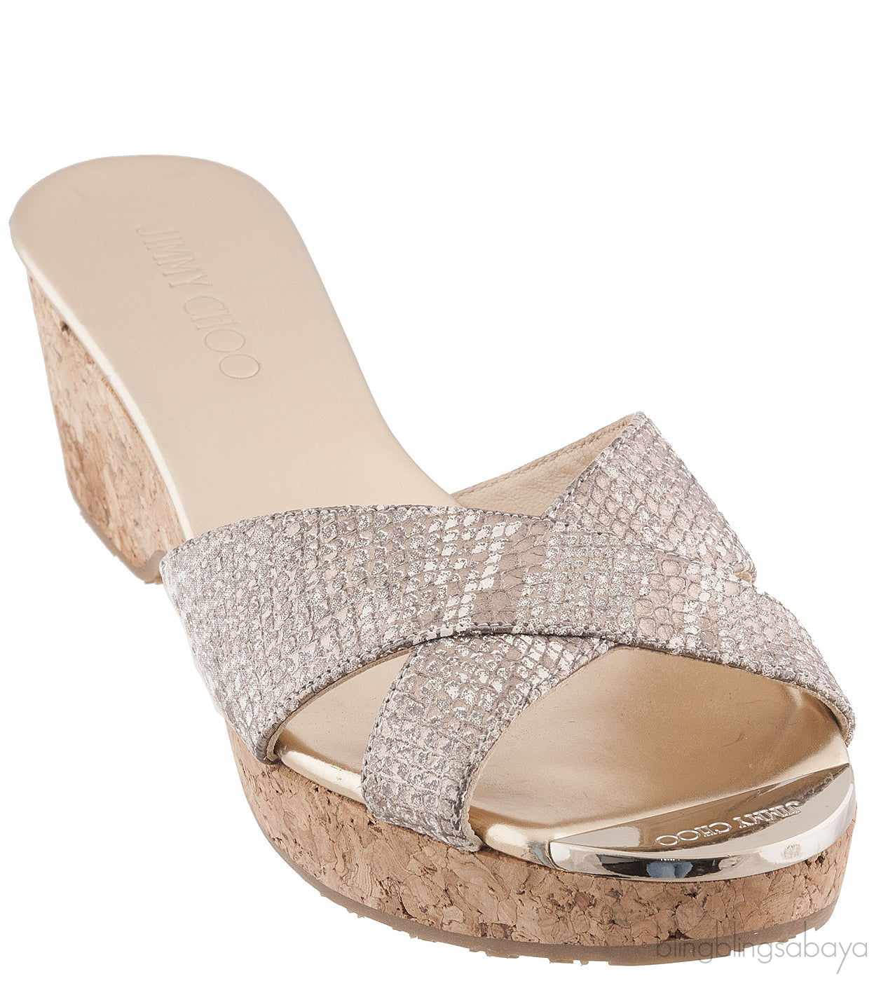 Panna Snake Print Leather Sandals