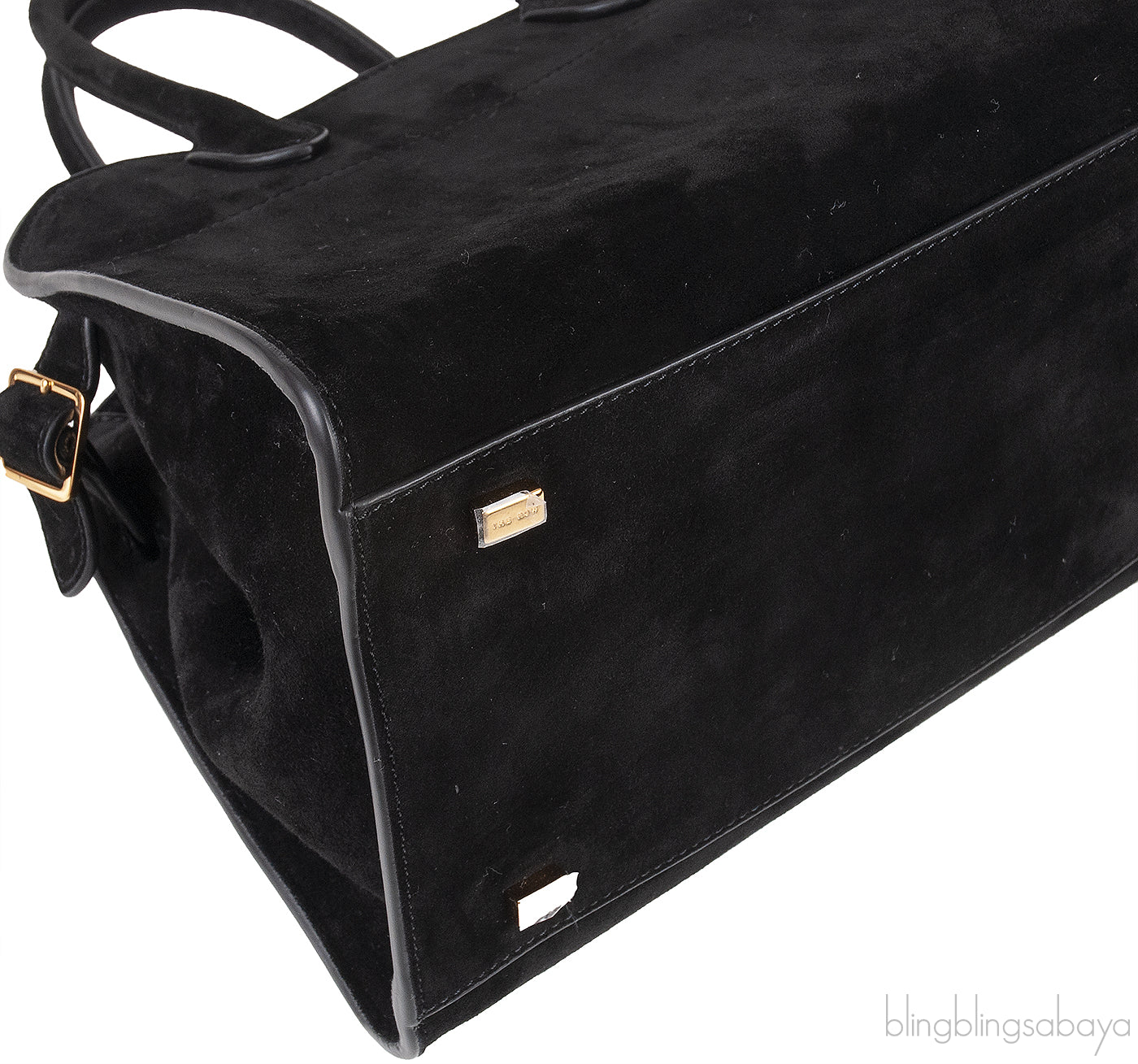 Soft Margaux 10 Black Suede Leather Bag