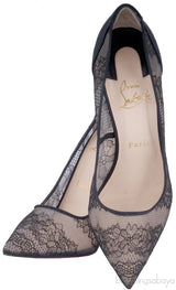 Black Pigalace Pointed Toe Pump