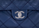 Ultimate Stitch Navy Flap Bag