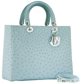 Lady Dior Ocean Blue Ostrich L.Ed