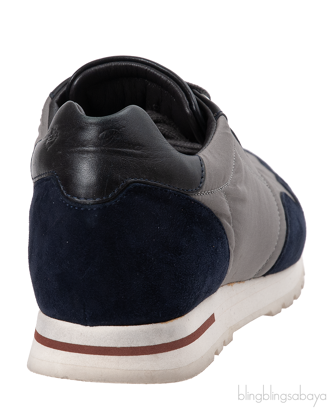 Loro Piana My Wind Microfibre & Suede Blue Sneakers