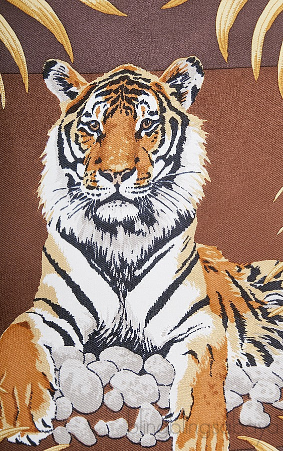 Tiger Print Silk City Bag