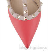 Rockstud Coral Nude Slingback