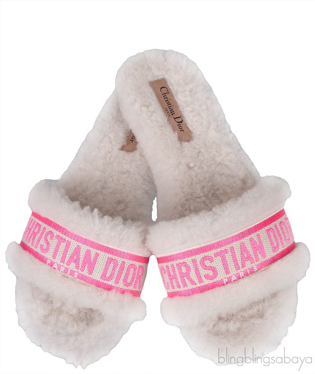 Dior Chez Moi Bright Pink & White Slide