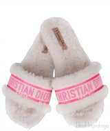 Dior Chez Moi Bright Pink & White Slide